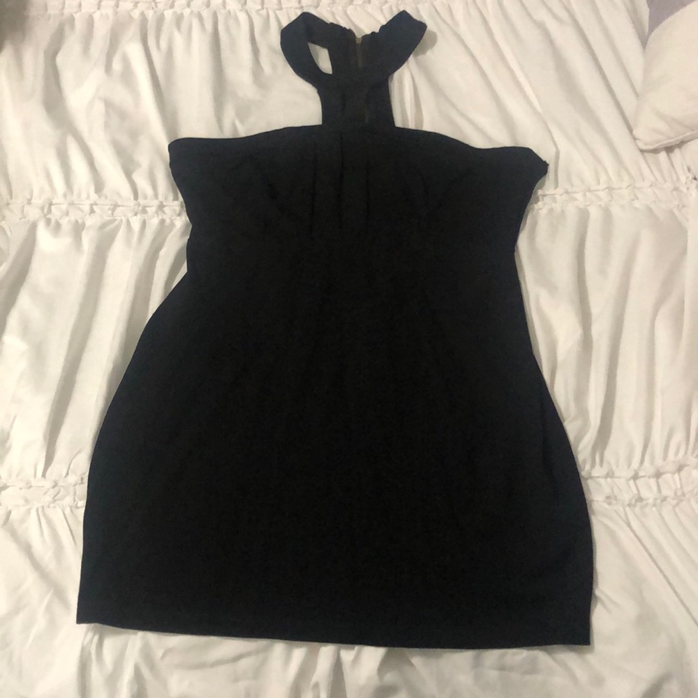 Black mini dress